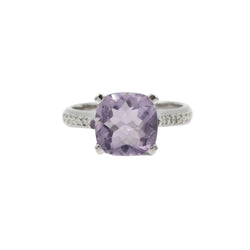 Bague - Or, Diamants, Améthyste
