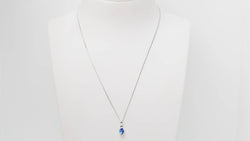 Collier en or blanc, tanzanite et diamants