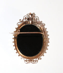 Broche Camée Sur Onyx Napoléon III