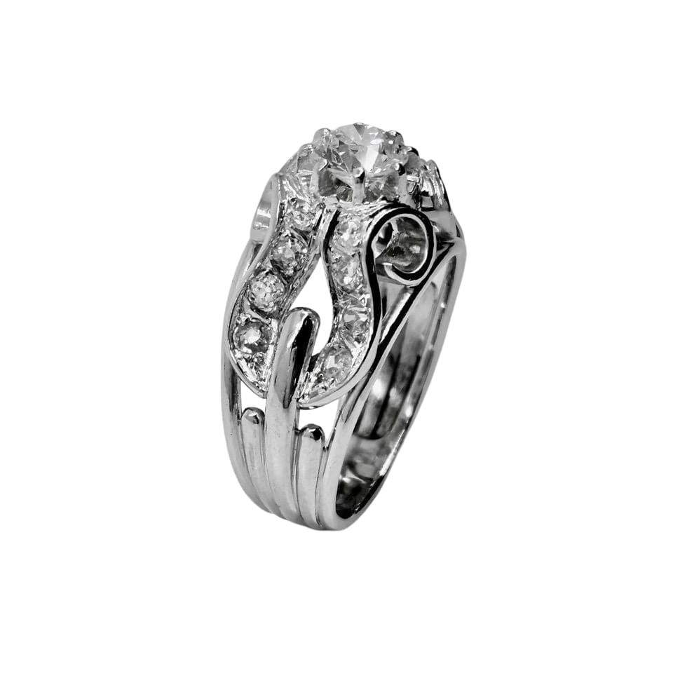 Bague en platine et diamant Epoque 1950