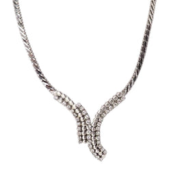 Collier de luxe en or blanc et diamants