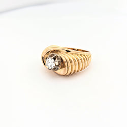 Bague en or jaune et diamant