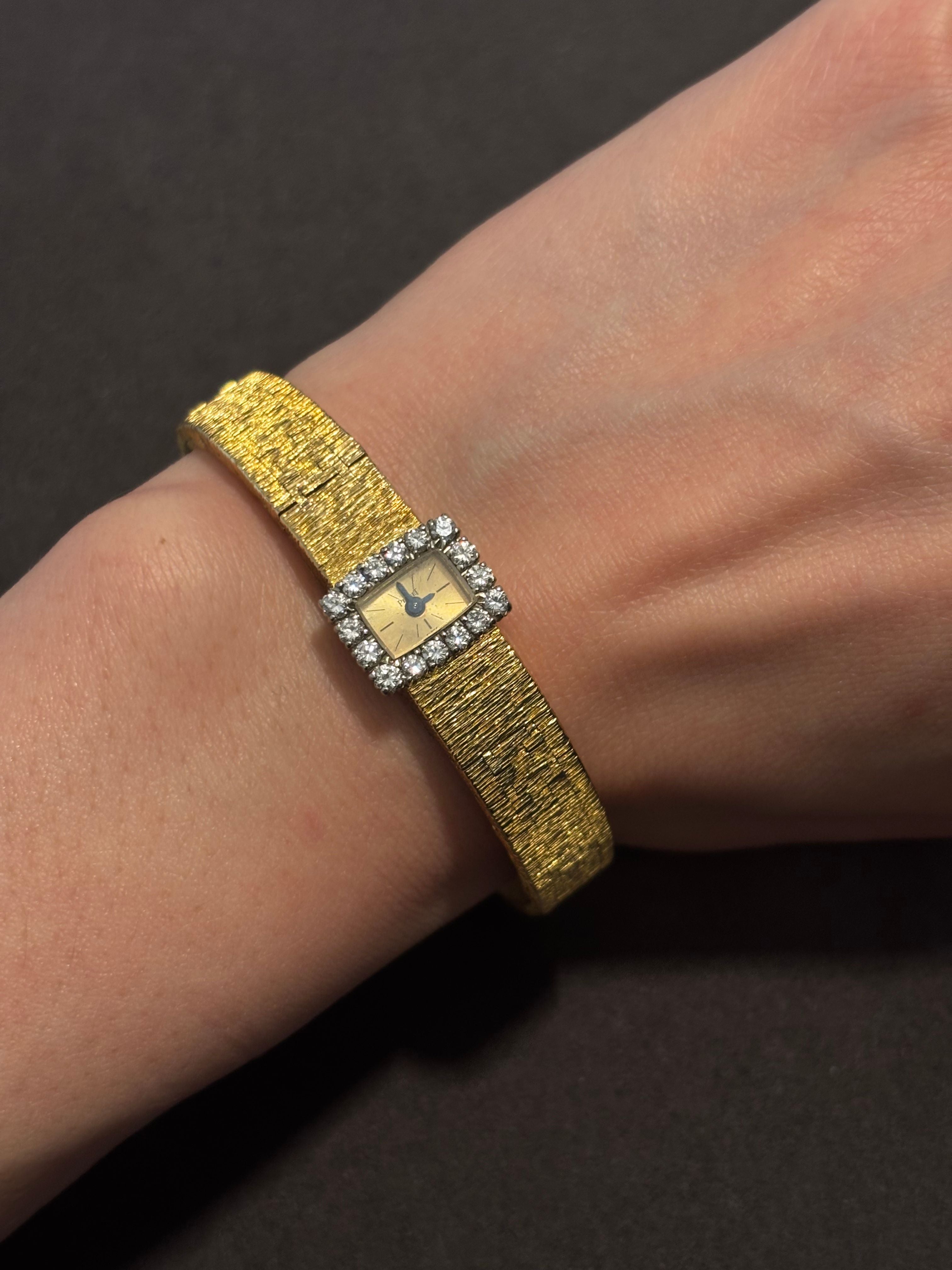 PIAGET montre bracelet dame en or jaune et diamants