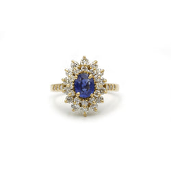 Bague - Or, Diamants & Saphir