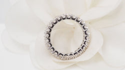 Bague Alliance tour complet en or blanc et diamants 1,20ct
