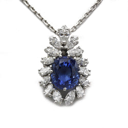 Collier - Or, Saphir et Diamants