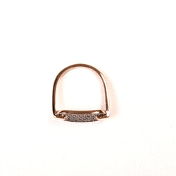 Bague SO SHOCKING La Singulière en or rose et diamants noirs