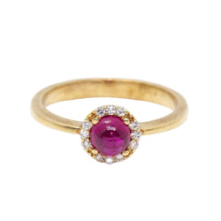 Bague en or, brillants et rubis