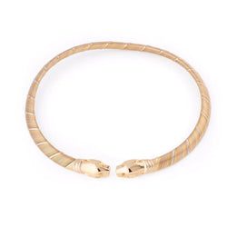 Collier Torque CARTIER "Têtes de panthère" en 3 ors