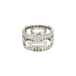 Bague Bvlgari Parentesi EU54 - Or blanc et diamants