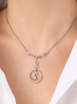 Collier Belle Epoque en or gris 18k et diamants
