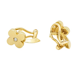 Boucles d'oreilles FLEUR en or et diamant