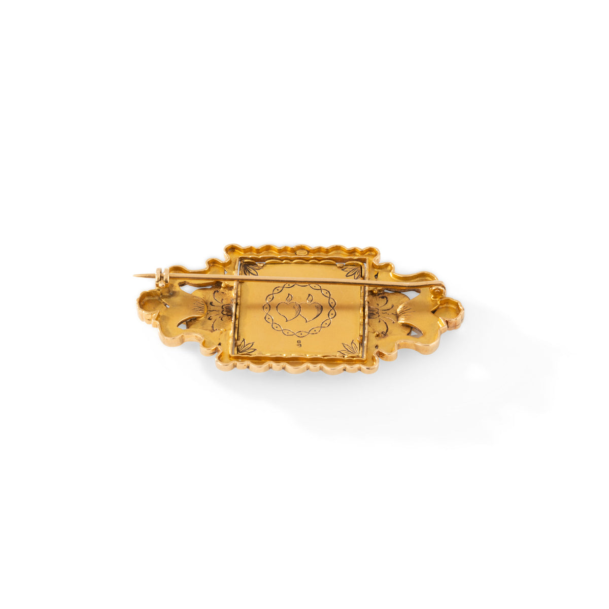 Broche Coeurs enlacés