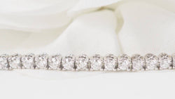Bracelet rivière en or blanc et diamants 3,20cts