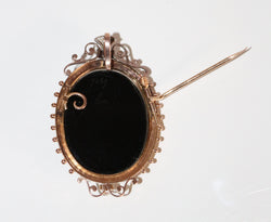 Broche Camée Sur Onyx Napoléon III
