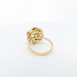 Bague or jaune et perle