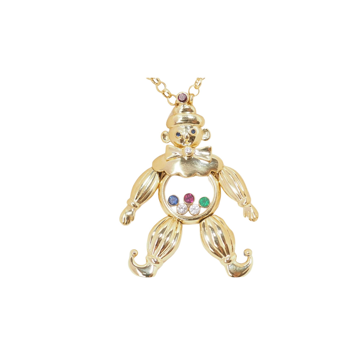 Pendentif Chopard Happy Clown en or jaune et diamants mobiles