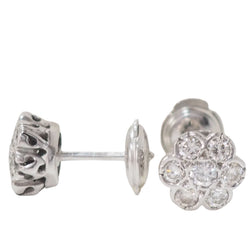 Boucles d'oreilles en or blanc et diamants
