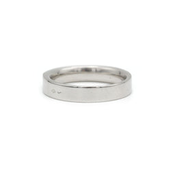 Demi alliance - Or blanc et diamants