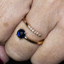 Bague RAY en saphir et or