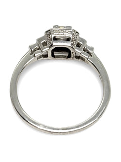 Solitaire Mauboussin Un Automne 1930 or blanc et diamants 0,40 ct