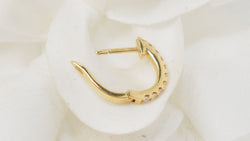 Boucles d'oreilles en or jaune et diamants