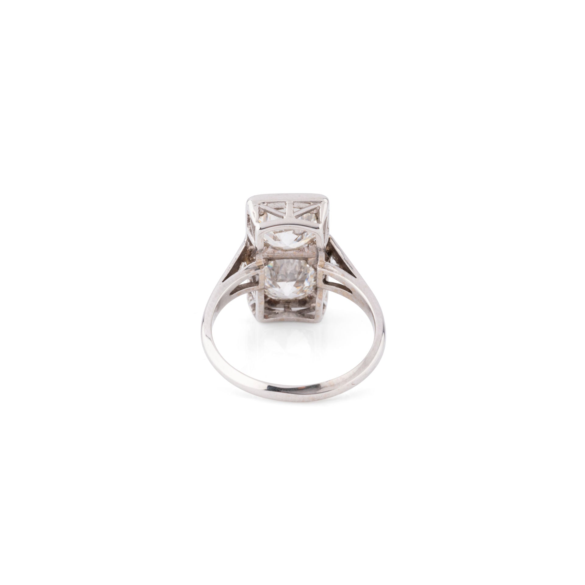 Bague Toi et Moi en or blanc et diamants
