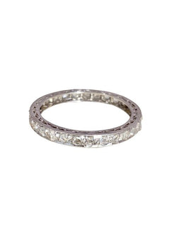 Bague Alliance Américaine, en platine et diamants