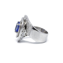 Bague - Or, Saphir Et Diamants