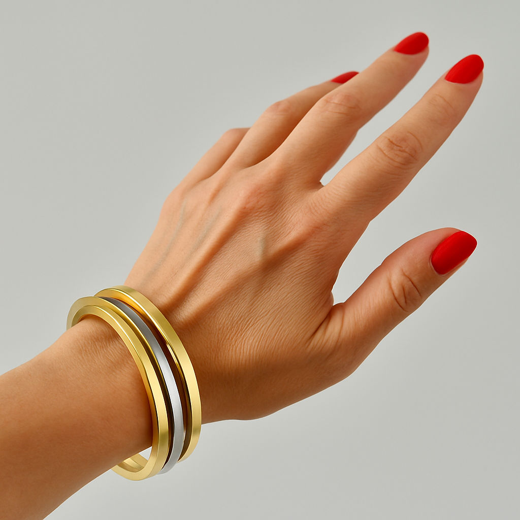 Suite de 3 bracelets 3 ors de la Maison Frojo