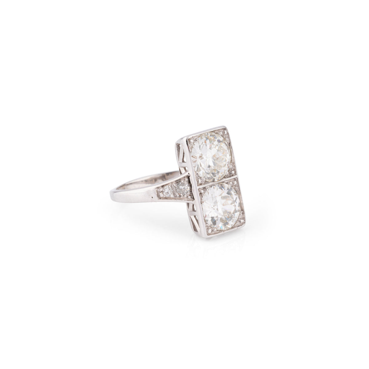 Bague Toi et Moi en or blanc et diamants