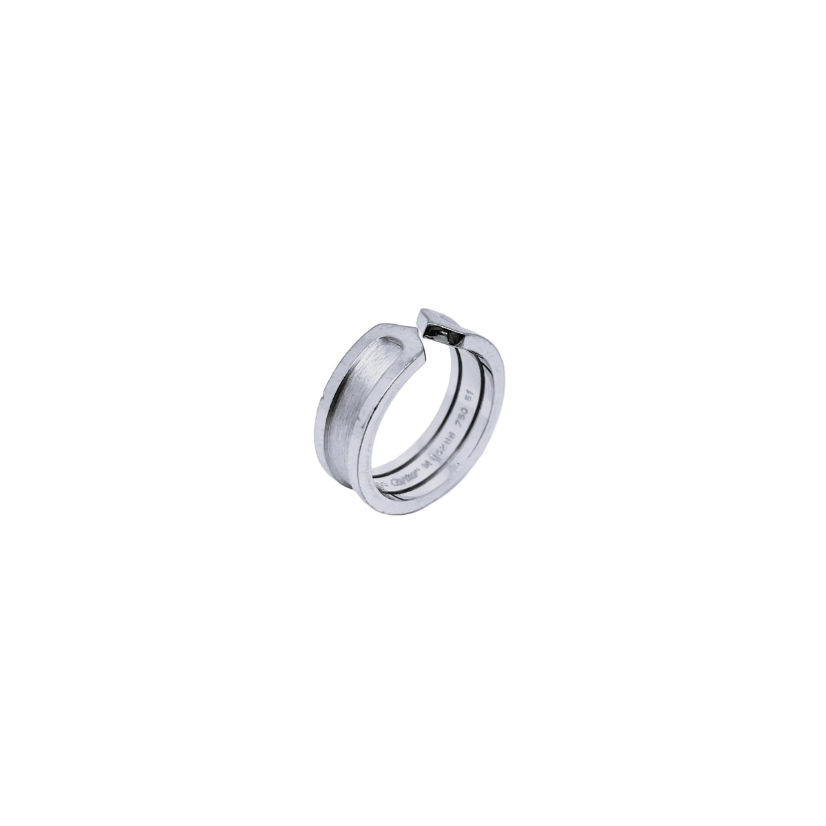 Bague Cartier "Double C" en or blanc