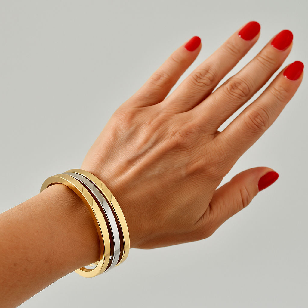 Suite de 3 bracelets 3 ors de la Maison Frojo