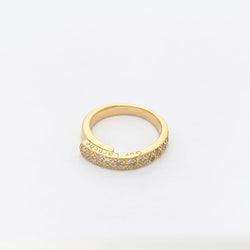 Alliance en or jaune et diamants