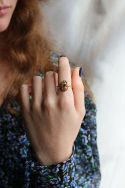Bague Ovale Ajouré Saphir