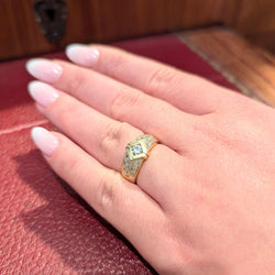Bague or jaune et diamants