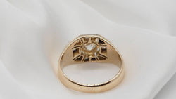 Bague en or bicolore et diamants