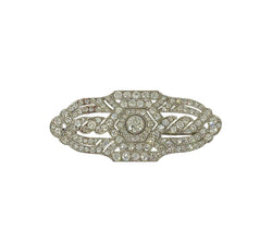Broche Art Déco platine et 5,8 carats de diamants