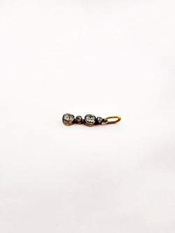 Pendentif ancien diamants en or jaune et argent
