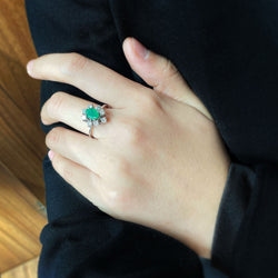 Bague - Or, Emeraude & Diamants