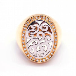 Bague SIGNAL en or bicolore et diamants
