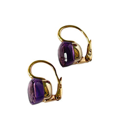 Paire de boucles d'oreilles POMELLATO Nudo Classic en or rose et améthyste
