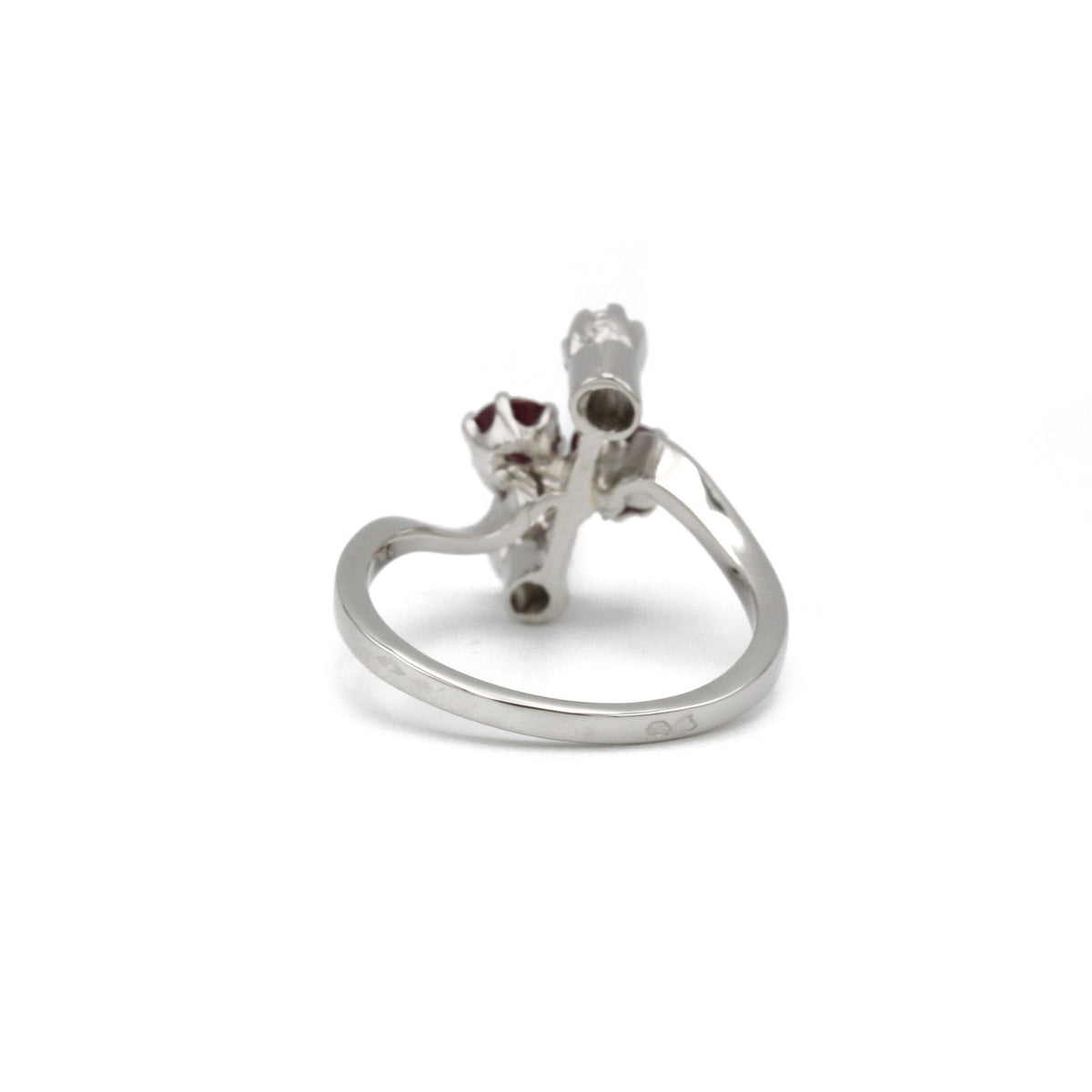 Bague - Or, Platine, Rubis & Diamants