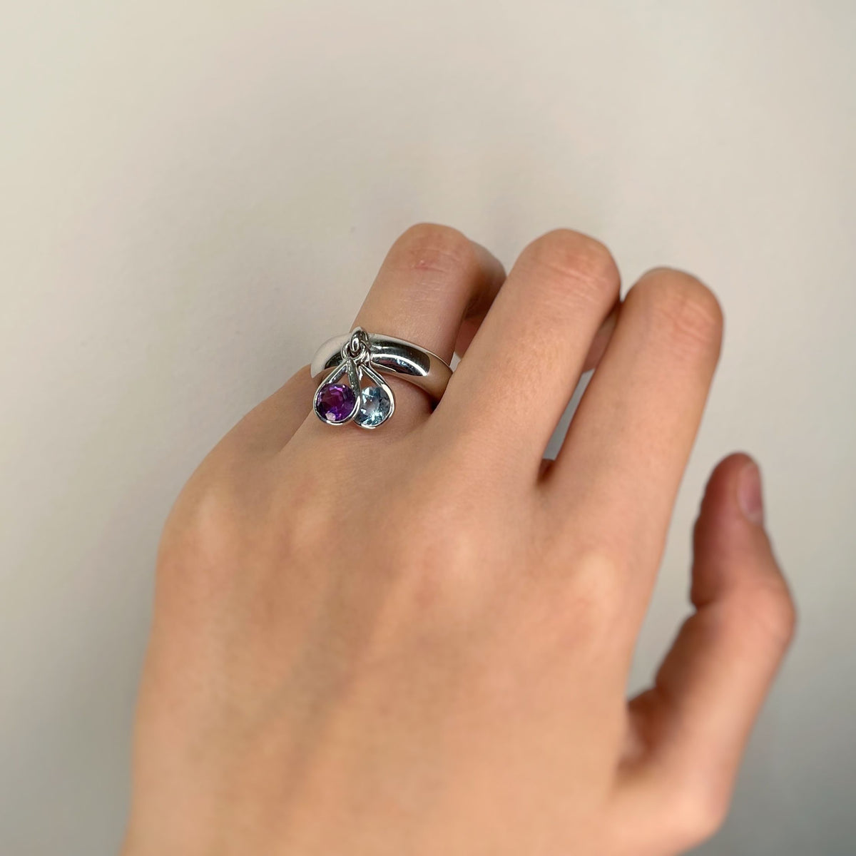 Bague - Or, Améthyste et Topaze
