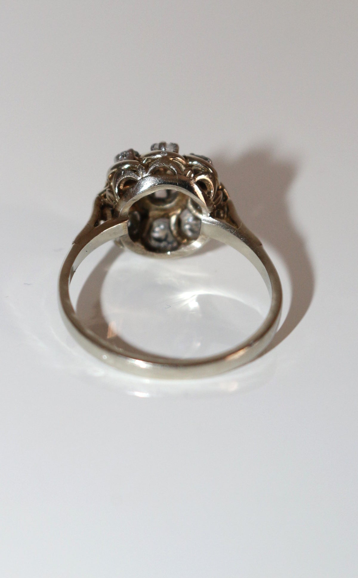 Bague Marguerite Diamants Or Blanc
