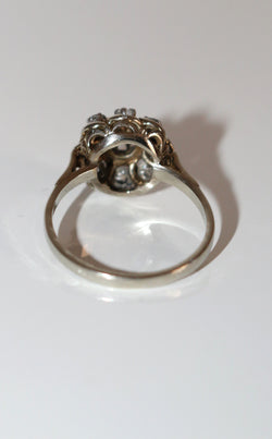 Bague Marguerite Diamants Or Blanc