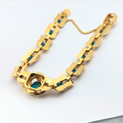 Bracelet or jaune et Turquoises
