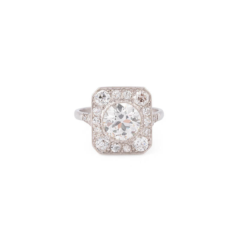 Bague Art Déco Platine et diamants