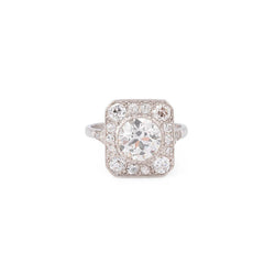 Bague Art Déco Platine et diamants