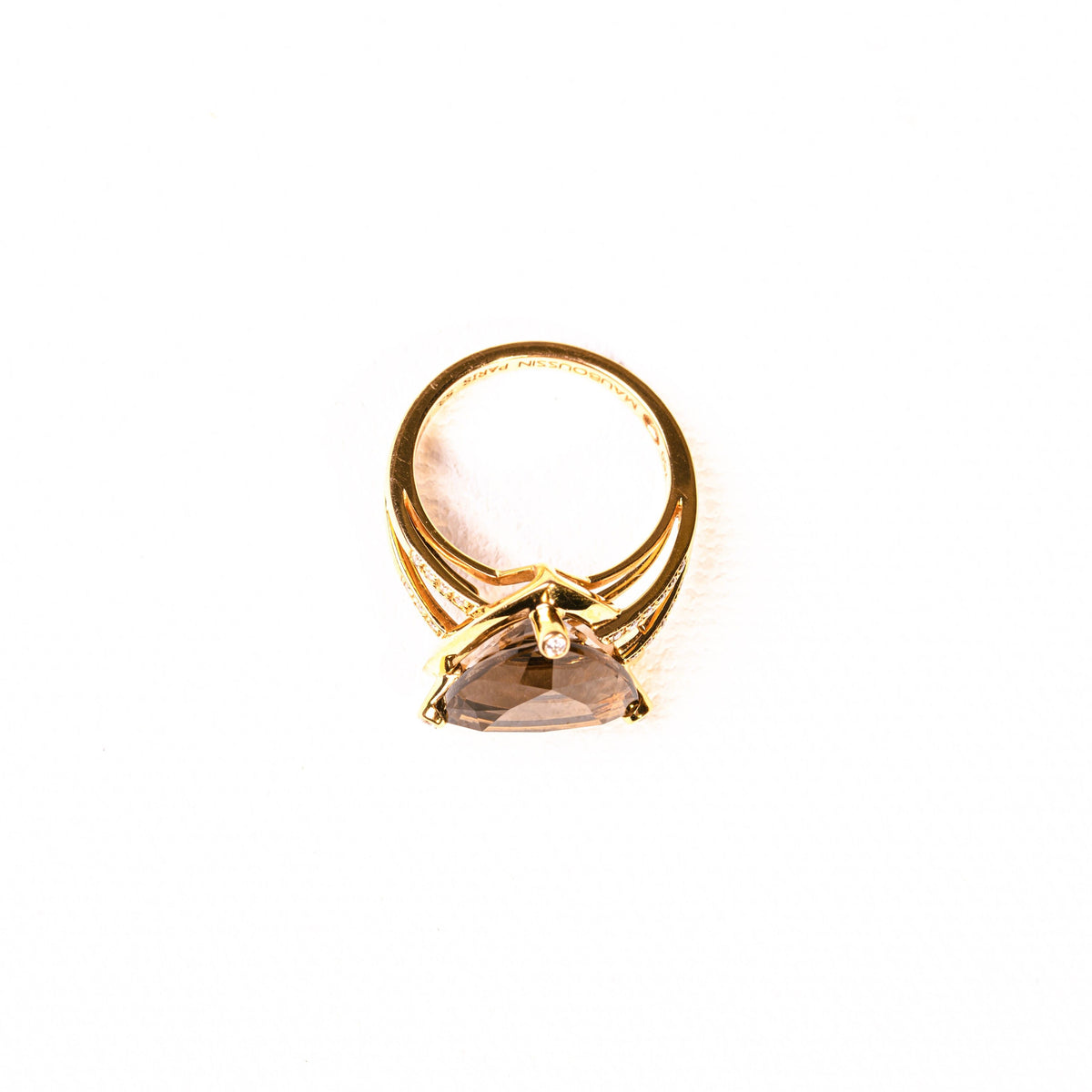 Bague MAUBOUSSIN "Mes Couleurs à Toi" quartz fumé en or jaune
